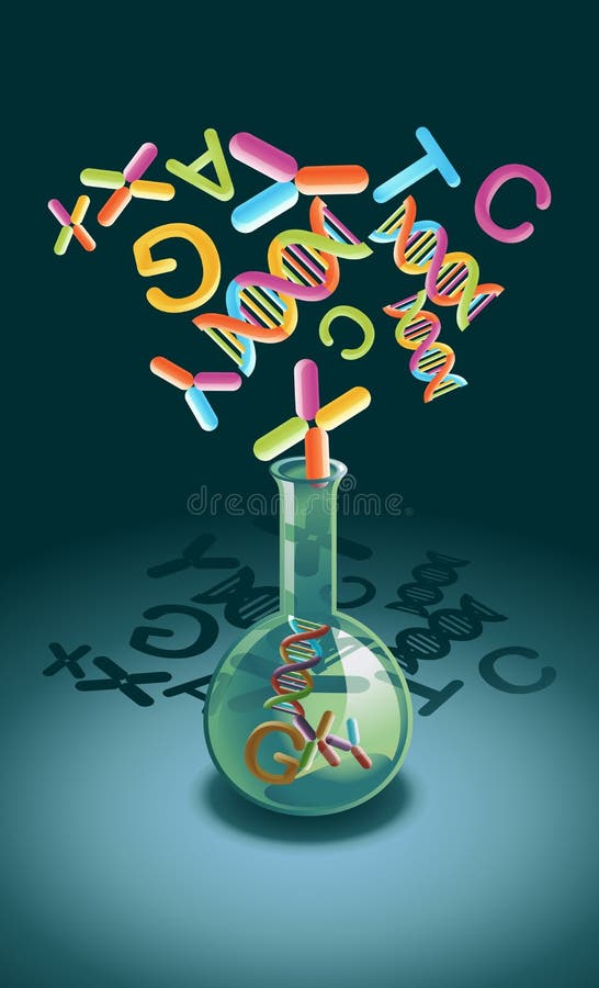 Engenharia Genética ilustração royalty free
