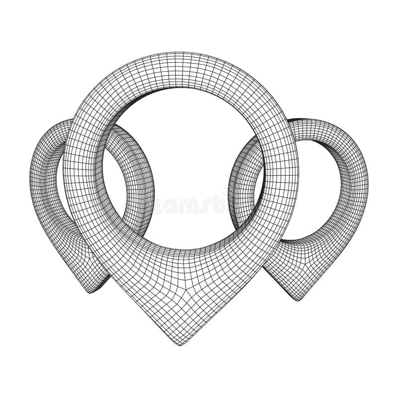 Geo map pin mesh. Place symbol GPS pictogram. royalty free illustration