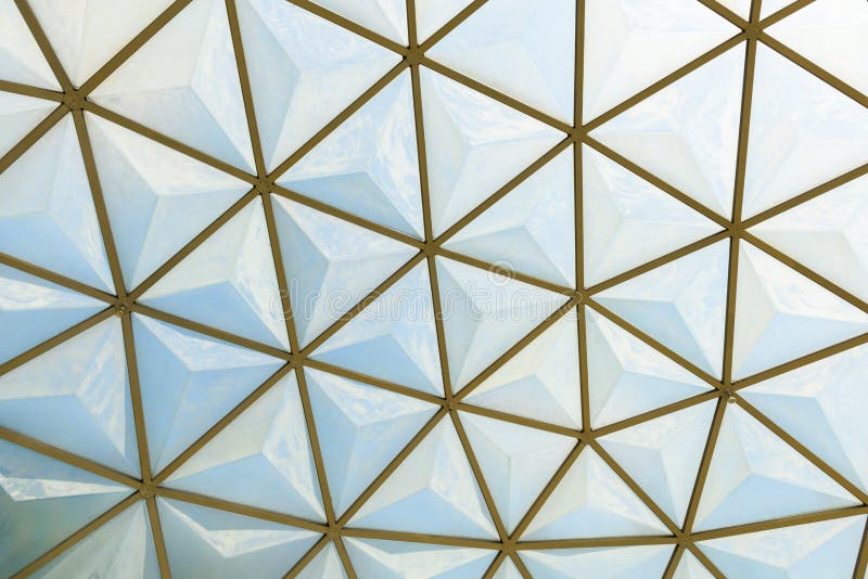 Background of geodesic dome roof structure