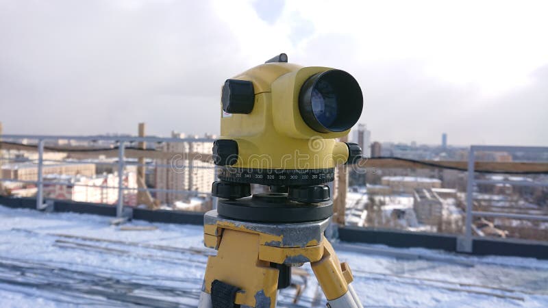 A geodetic tool for leveling royalty free stock photo