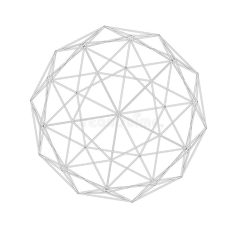 Geodetisch net netwerk Heilige Meetkunde vector illustratie Geodetisch net netwerk Heilige Meetkunde vector illustratie
