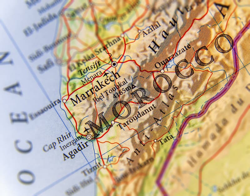 Fes Morocco map stock photo. Image of guidance, country 82629086