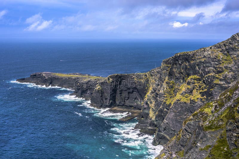 Geokaun Mountains & Fogher Cliffs at Valentina Island, Ring Of Kerry, Ireland