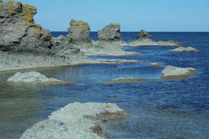 Geological forms from sweden, gotland