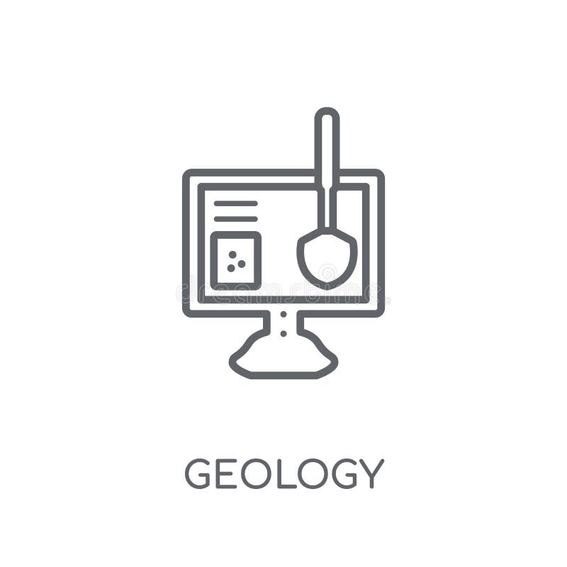 Geology linear icon. Modern outline Geology logo concept on white background from E-learning and education collection. Suitable for use on web apps, mobile apps and print media. Theodolite logo vectors