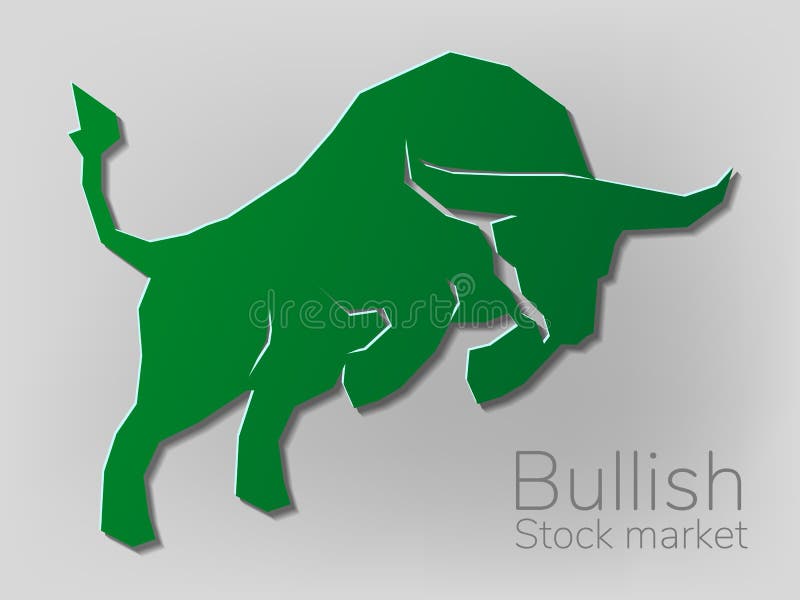 Bull papercut, Bullish symbols on stock market vector illustration. vector Forex or commodity charts, on abstract background. The symbol of the the bull. The growing  market. Bull papercut, Bullish symbols on stock market vector illustration. vector Forex or commodity charts, on abstract background. The symbol of the the bull. The growing  market