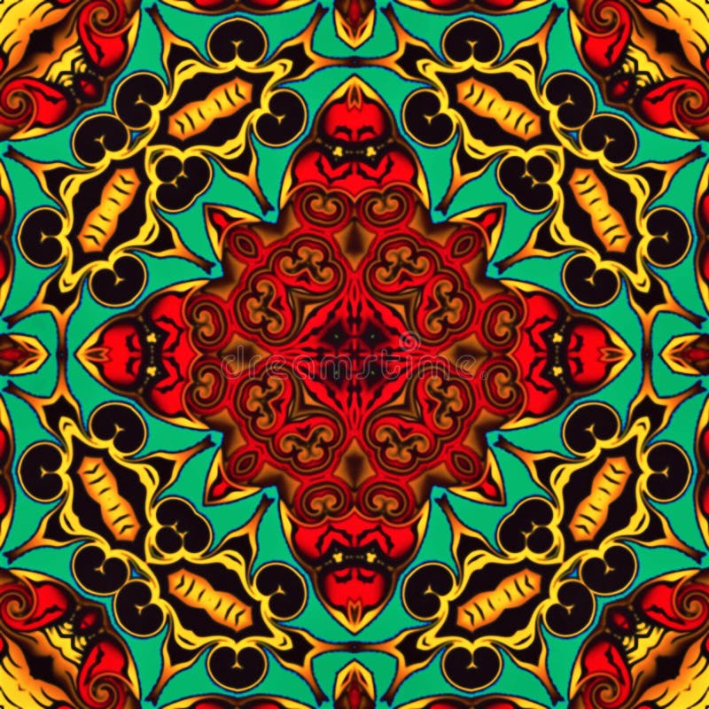 Geometria abstrata da arte moderna Mandala oriental místico projeto tradicional do caleidoscópio floral Backgro simétrico psicadé ilustração do vetor Geometria abstrata da arte moderna Mandala oriental místico projeto tradicional do caleidoscópio floral Backgro simétrico psicadé ilustração do vetor