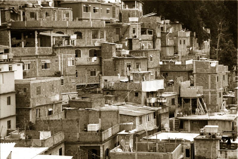 A geometria das favelas do Rio foto de stock