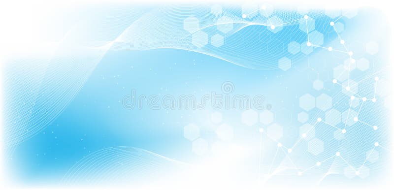 Geometric abstract background with hexagons. Innovation technology concept network scientific research. Structure enetic vector illustration