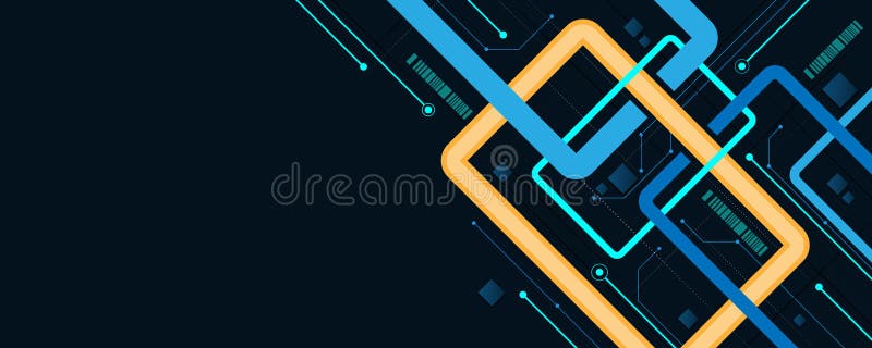 Geometric abstract background image, technology concept, circuit board, network communication stock illustration