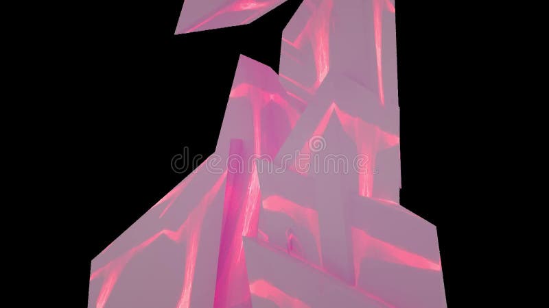 Geometric abstract crystal mineral structure 3D rendering stock illustration