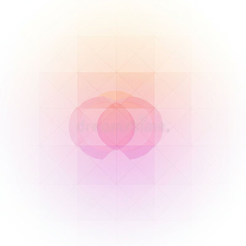 Geometric abstract design featuring overlapping translucent shapes in pink and stock illustration