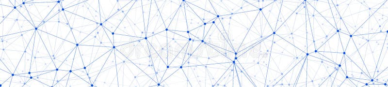 Geometric abstract digital technology conception, connected lines and dots geometric abstract vector wide banner background royalty free illustration