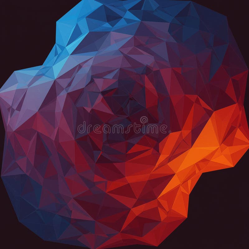Geometric abstract featuring a complex mesh of interconnected polygons, creating a vector illustration