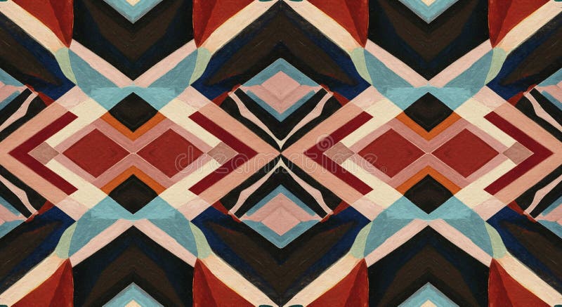 Geometric abstract pattern featuring symmetrical, angular shapes, resembling a vector illustration