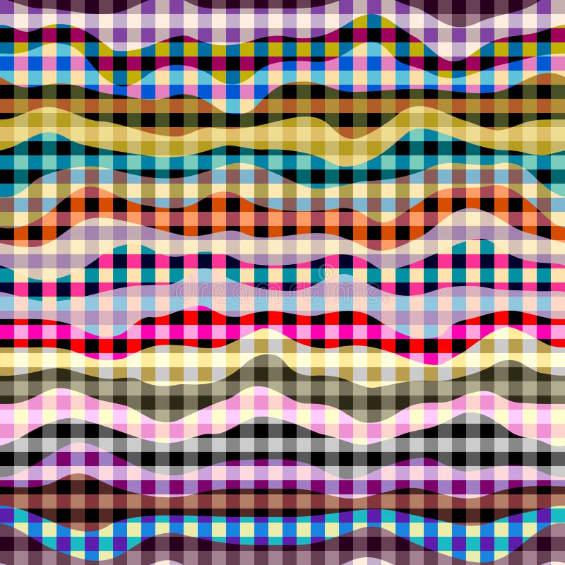 Geometric abstract pattern. Intersection patchwork plaid style royalty free illustration