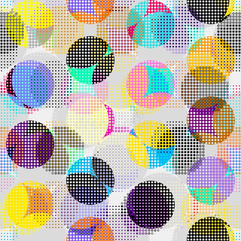 Geometric abstract pattern. Polka dot pattern on low poly background. royalty free illustration