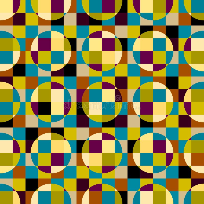 Geometric abstract pattern retro style. Seamless vector pattern. royalty free illustration