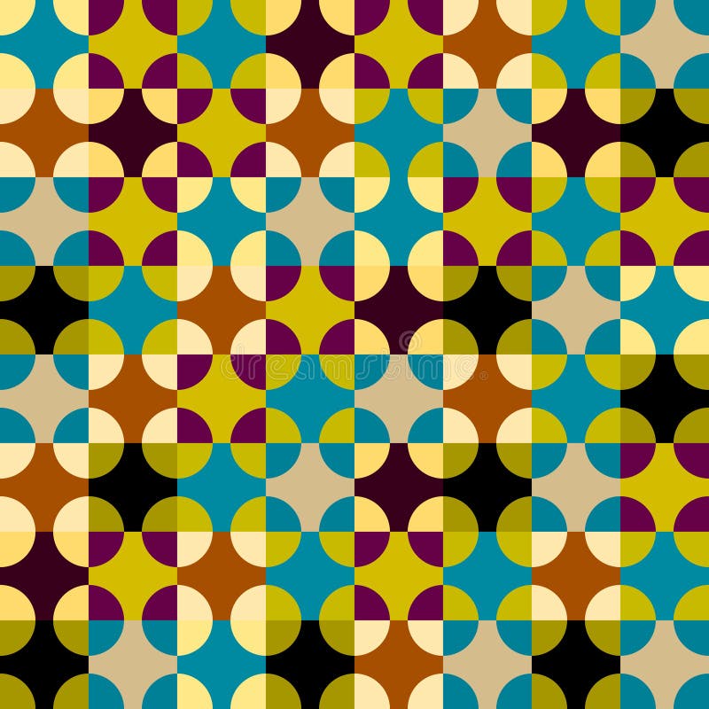 Geometric abstract pattern retro style. Seamless vector pattern. royalty free illustration