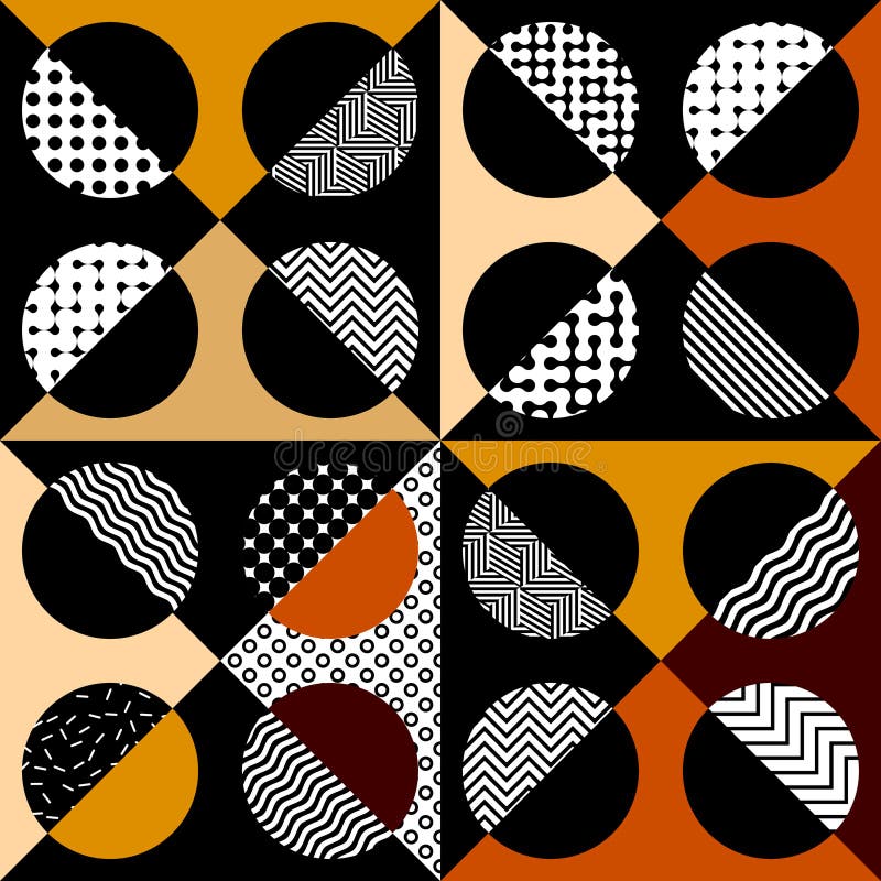 Geometric abstract pattern retro style. Seamless vector pattern. vector illustration