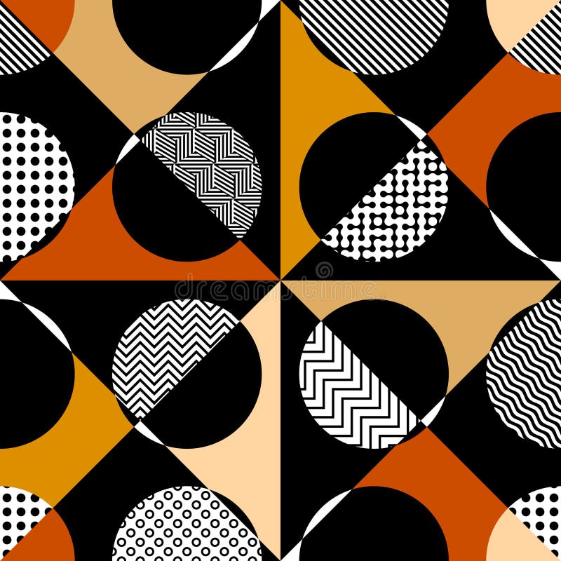 Geometric abstract pattern retro style. Seamless vector pattern. vector illustration