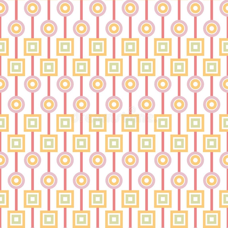Geometric abstract seamless pattern on white vector illustration