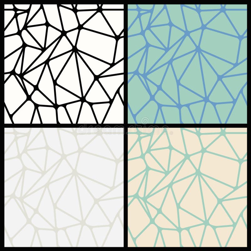 Geometric Abstract Seamless Polygonal Backgrounds vector illustration
