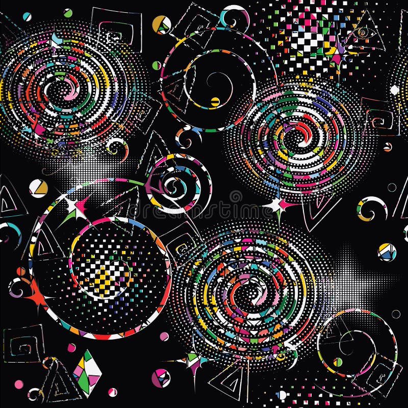 Geometric abstract vector seamless pattern. Colorful patterned g royalty free illustration