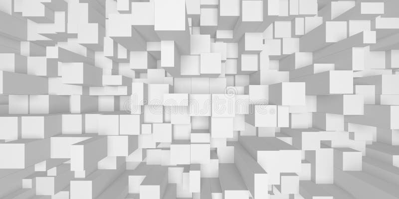 Geometric abstract white background. Tiled style stock illustration