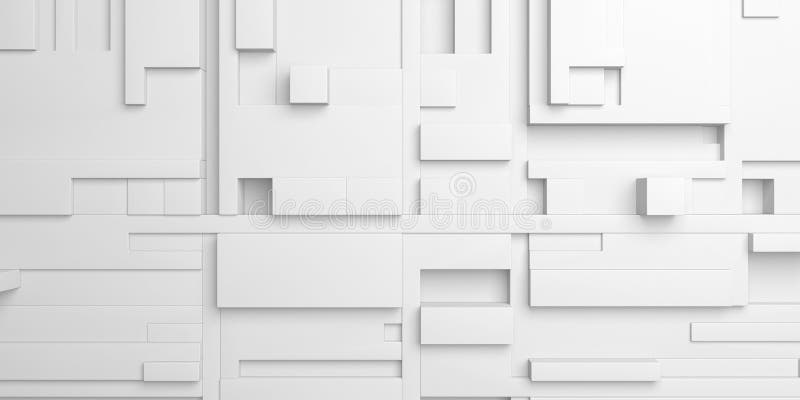 Geometric abstract white background. Tiled style royalty free illustration