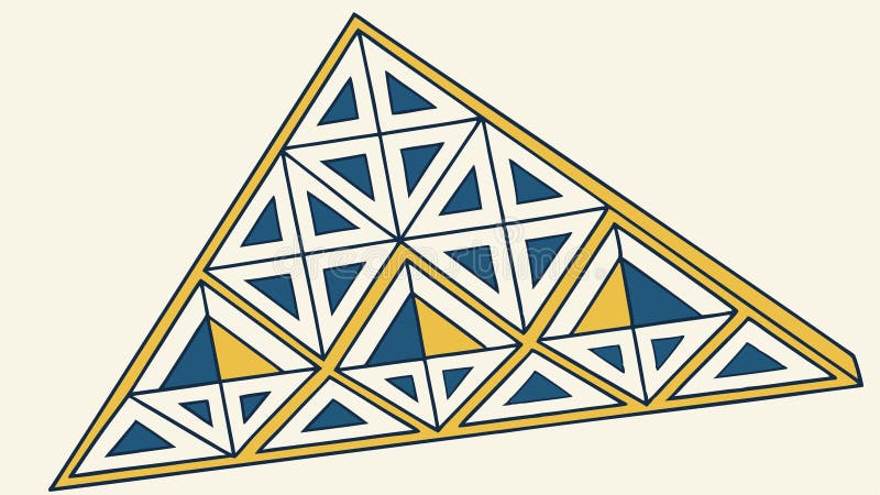 Geometric architectural abstract, modern structure design. vector design Generative AI royalty free illustration
