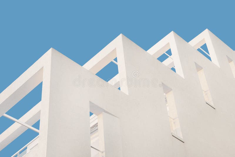 Geometric Architecture Detail Modern Concrete Structure Building