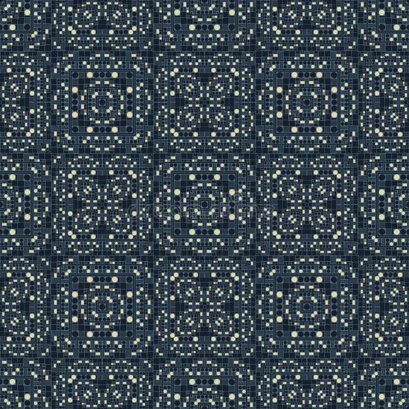 Geometric artificial feel seamless pattern royalty free illustration