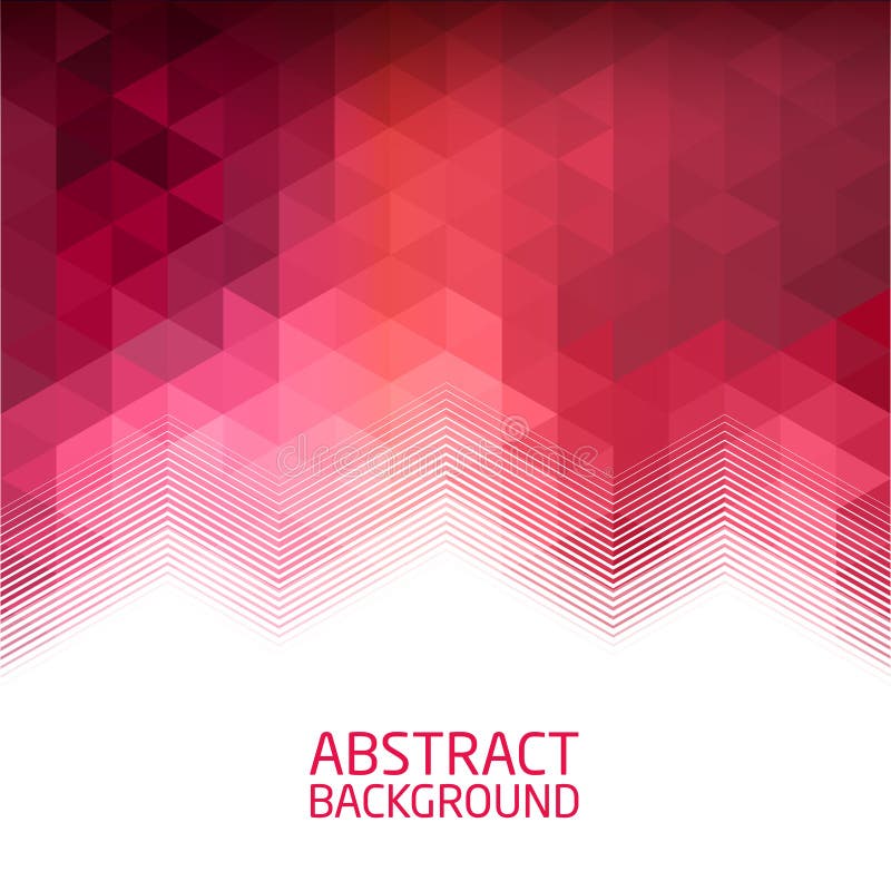 Geometric background in red tones stock illustration