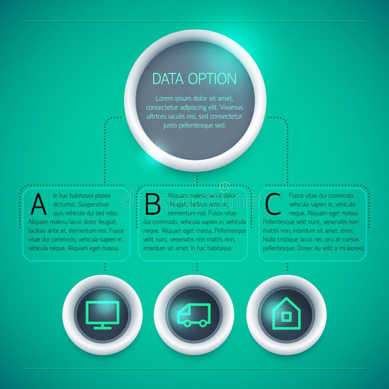 Geometric Business Infographic Template stock illustration
