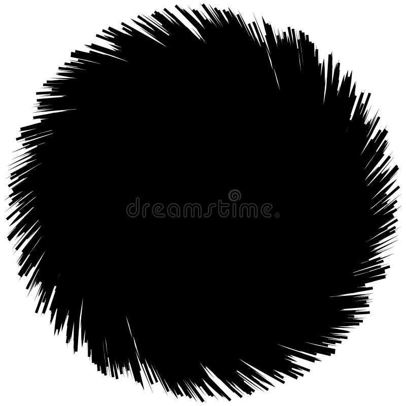 Geometric Circular Element. Grungy, Sketchy Splatter-like Circle Stock