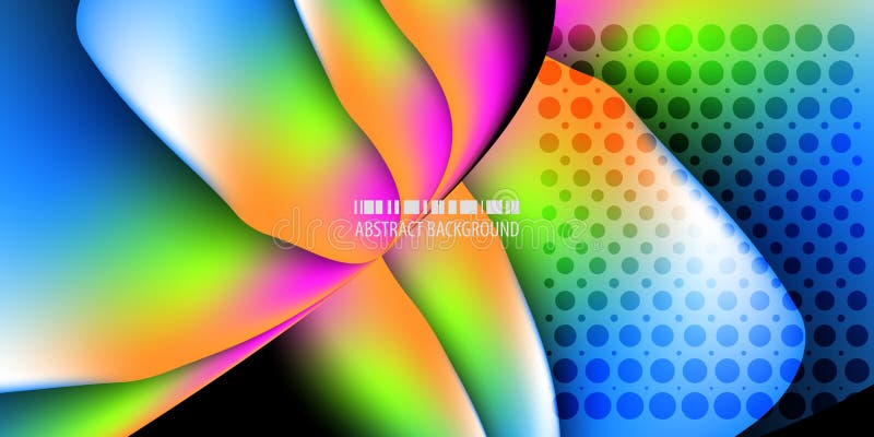 Geometric stacked shapes colorful abstract creative background stock illustration