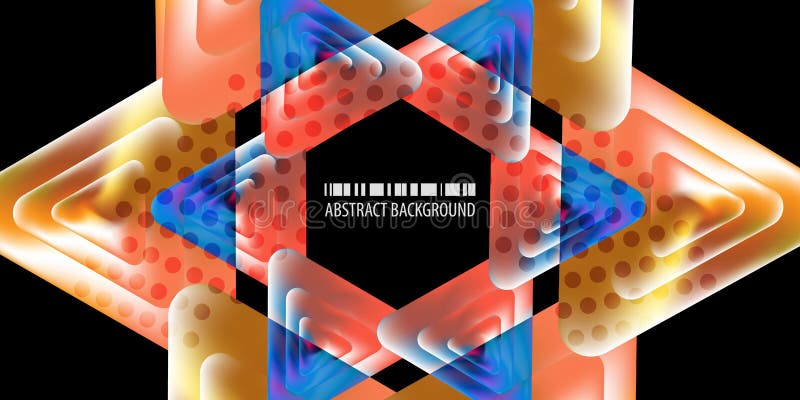 Geometric stacked shapes colorful abstract creative background royalty free illustration