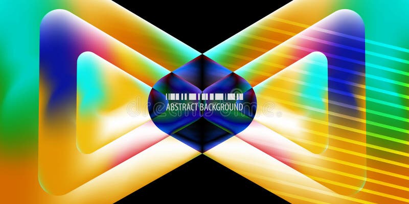 Geometric stacked shapes colorful abstract creative background royalty free illustration