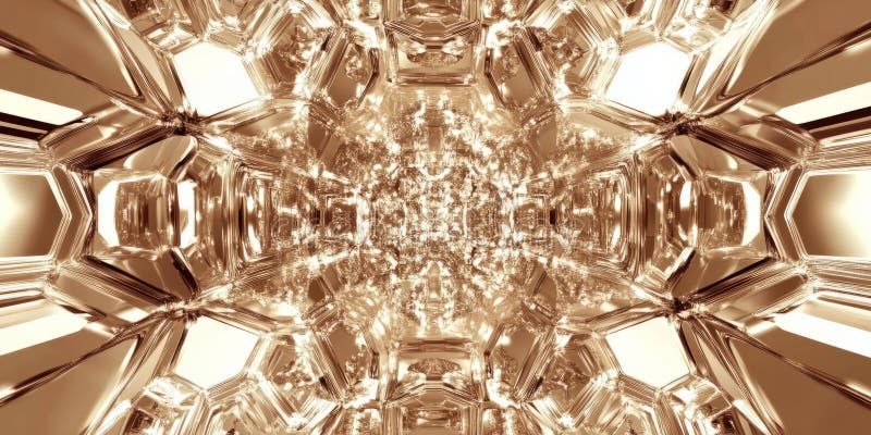A geometric 3D background featuring an intricate honeycomb pattern of metallic hexagons, each royalty free stock image