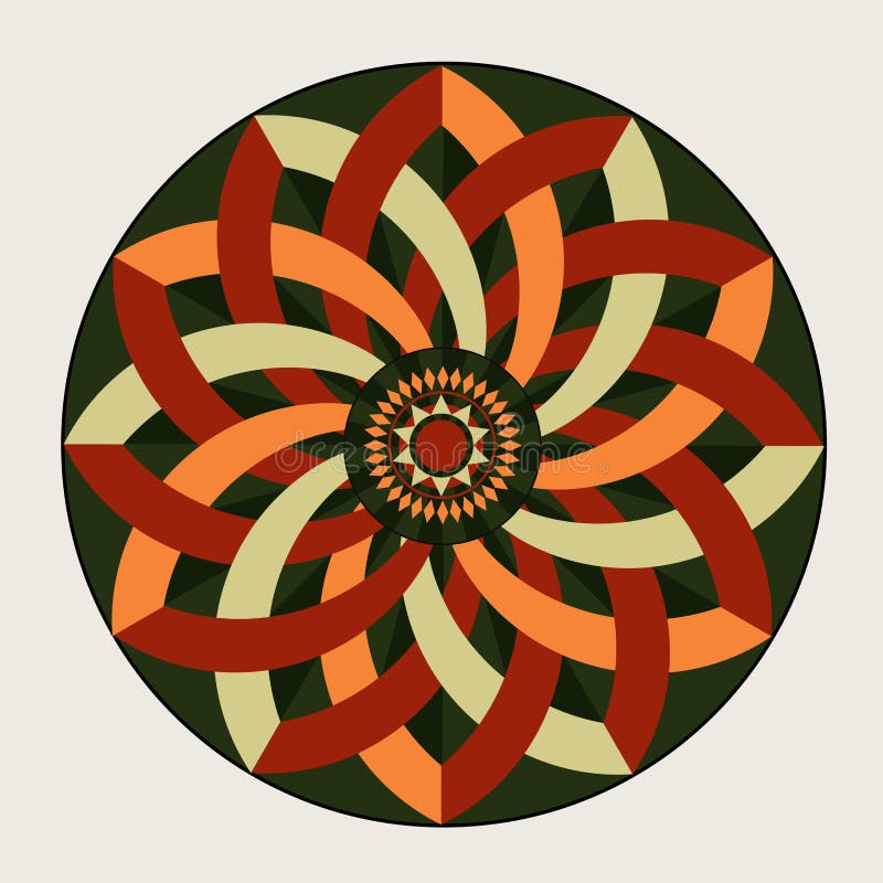 Geometric decorative rosette