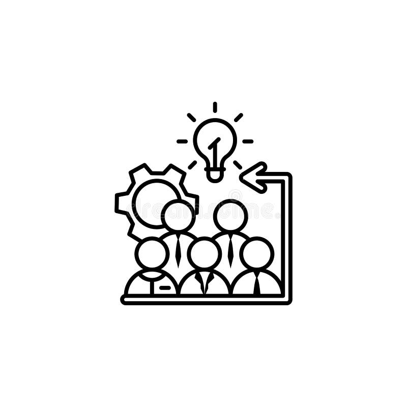 Team Idea Teamwork Icon Element Of Spa Thin Line Icon Stock
