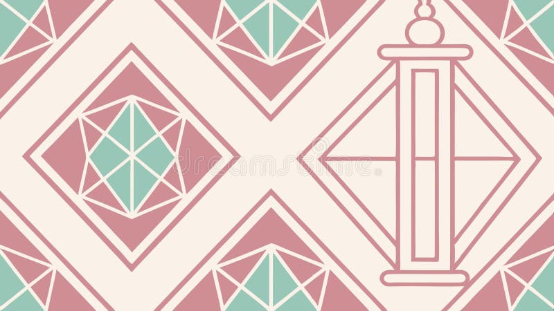 Geometric diamond pattern, decorative tile and surface design vector design Generative AI stock illustration