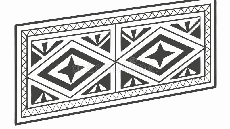 Geometric diamond tile, decorative pattern for backgrounds and art projects vector design Generative AI vector illustration