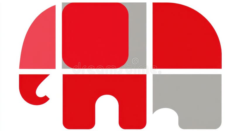 Abstract Geometric Elephant royalty free illustration