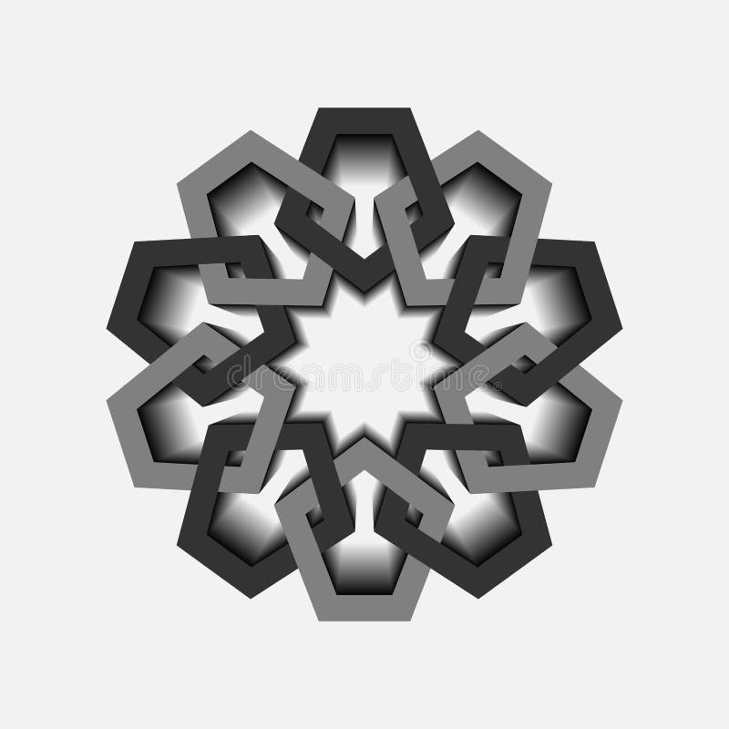 Islamic Icon Kaaba Mosque Design, Makkah. Islamic Sacred MasjidAl