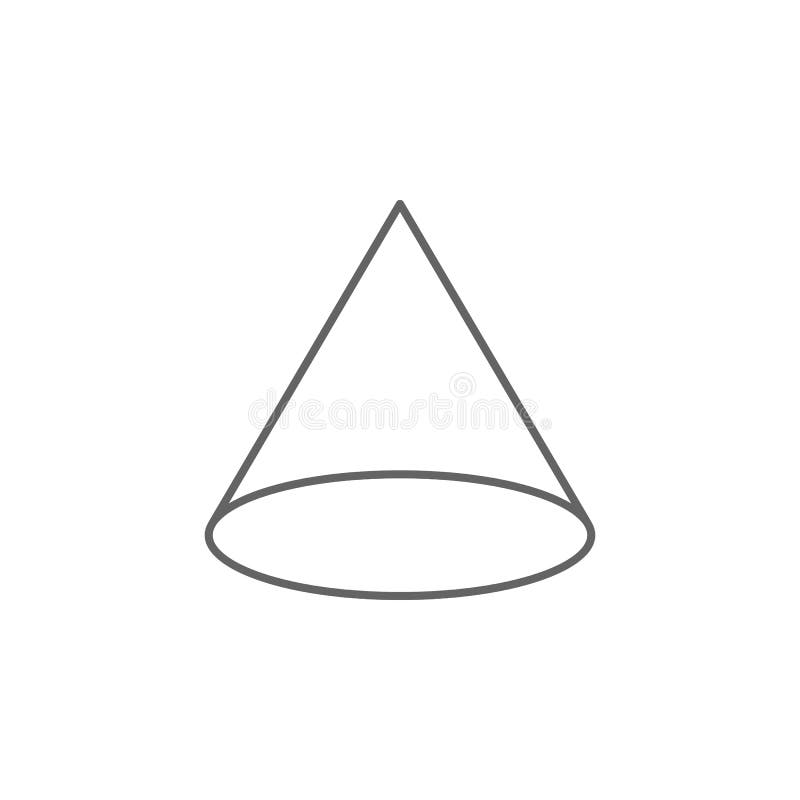 Geometric figures, cone outline icon. Elements of geometric figures illustration icon. Signs and symbols can be used for web, logo vector illustration Geometric figures, cone outline icon. Elements of geometric figures illustration icon. Signs and symbols can be used for web, logo vector illustration