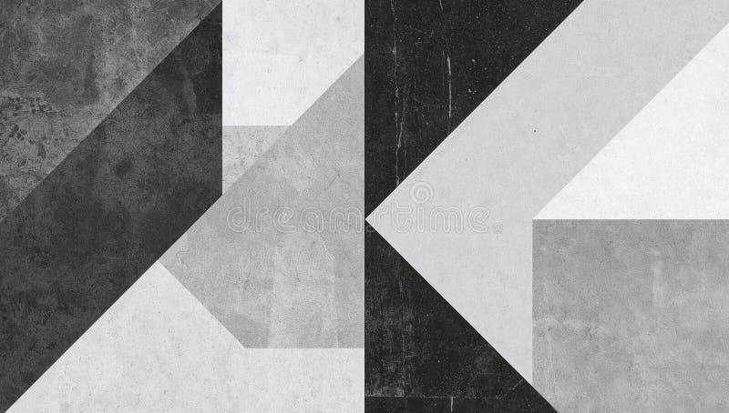 Geometric forms with varying textures and shades of gray black white this abstract image showcases shapes in different create a arkivfoton