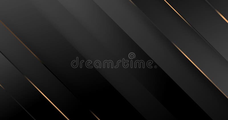 4k Abstract luxury black grey gradient backgrounds with diagonal golden metallic stripes. Geometric graphic motion animation. Seamless looped dark backdrop