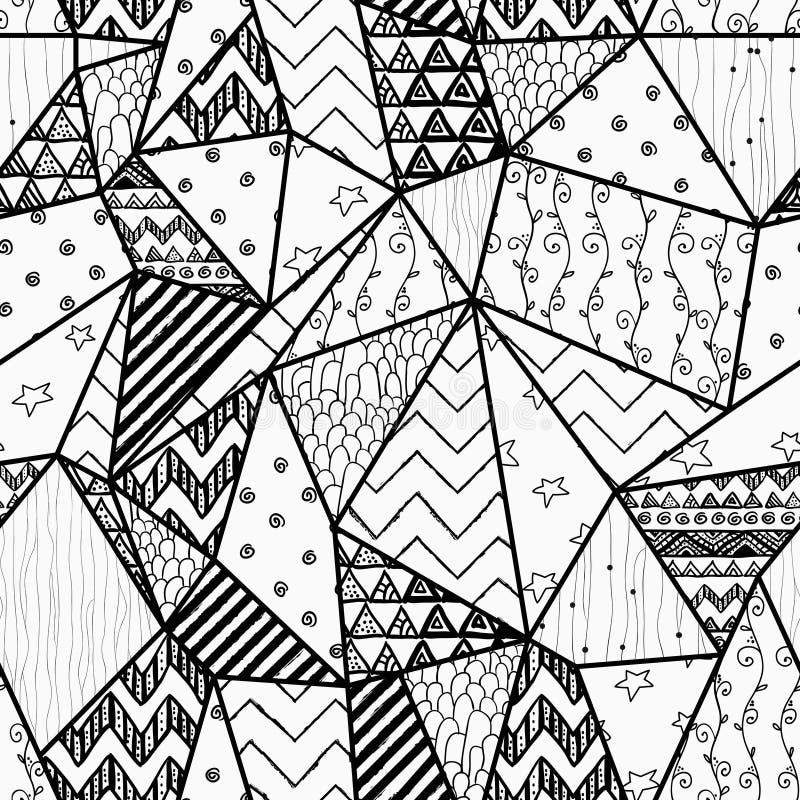 Geometric Hand-drawn Abstract Seamless Background Stock Vector - Image: 40926061